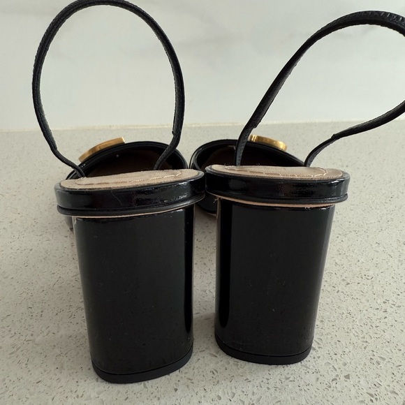 DIOR C’EST DIOR BLACK PATENT CALFSKIN SLINGBACK HEELS SIZE EU 36 US 6 - Picture 6 of 10